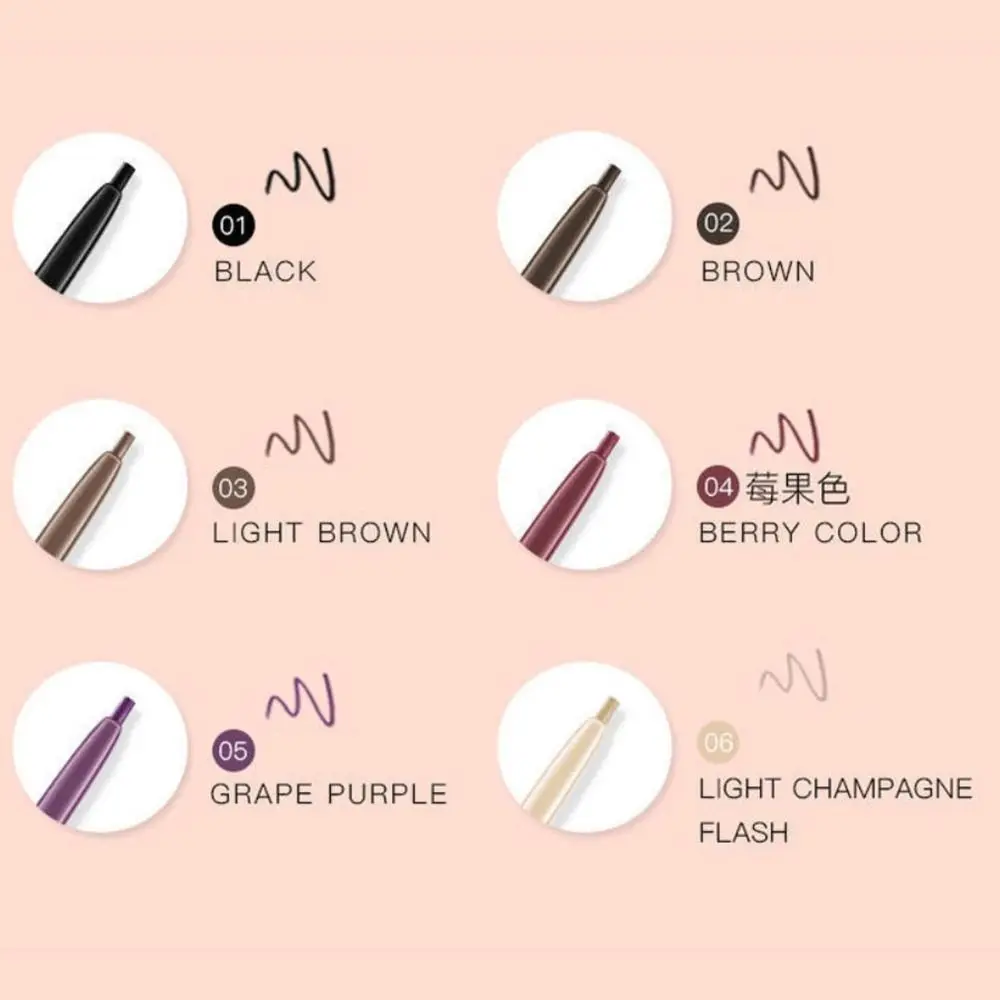 Lidschatten Wasserdichter Eyeliner-Stift, nicht verschmierend, matt, Gel-Eyeliner-Stift, lila, langlebig, liegender Seidenraupenstift, Augen-Make-up-Werkzeug
