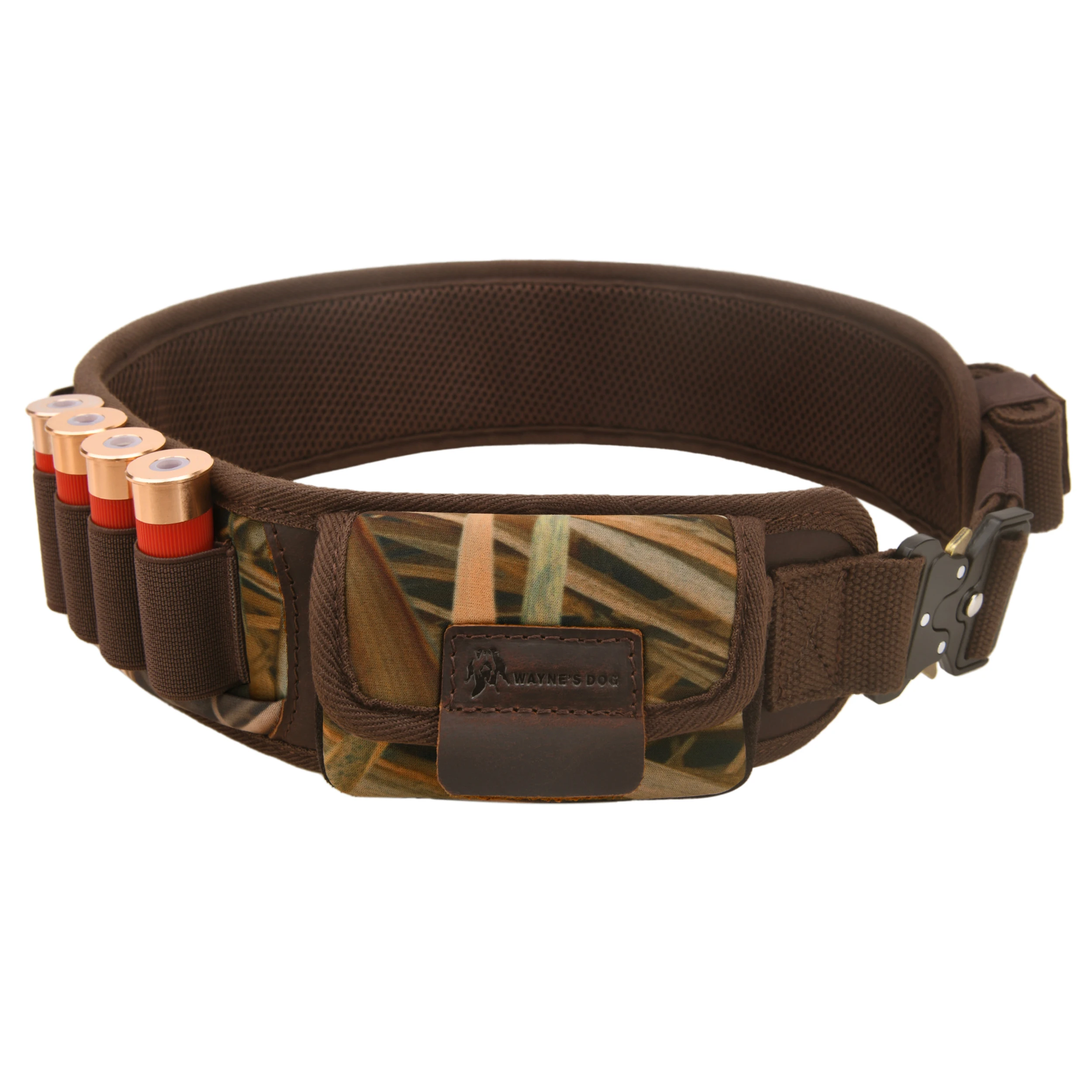Tactical Shotgun Shotshell Belt, Camouflage Adjustable Bandolier Shell Cartridge Storage Strap for 25 Rounds12GA/16GA/20GA