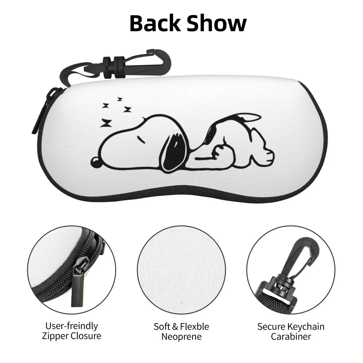 Snoopy Sleep Peanuts Glasses Case Gift For Girl Accessories Eyewear Protector Cartoon Eyewear Container