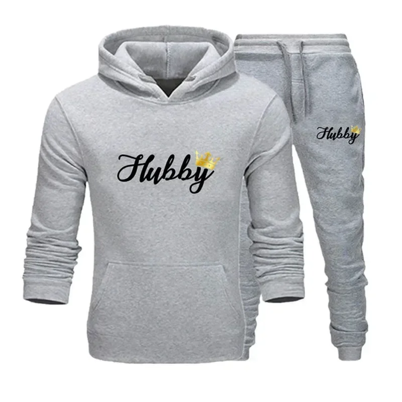 New Spring Autumn Fleece Tracksuit Couple Hoodies + Pants Two Piece Sets Outdoor Hihg Quality Hooded Sweatshirt Sportswear