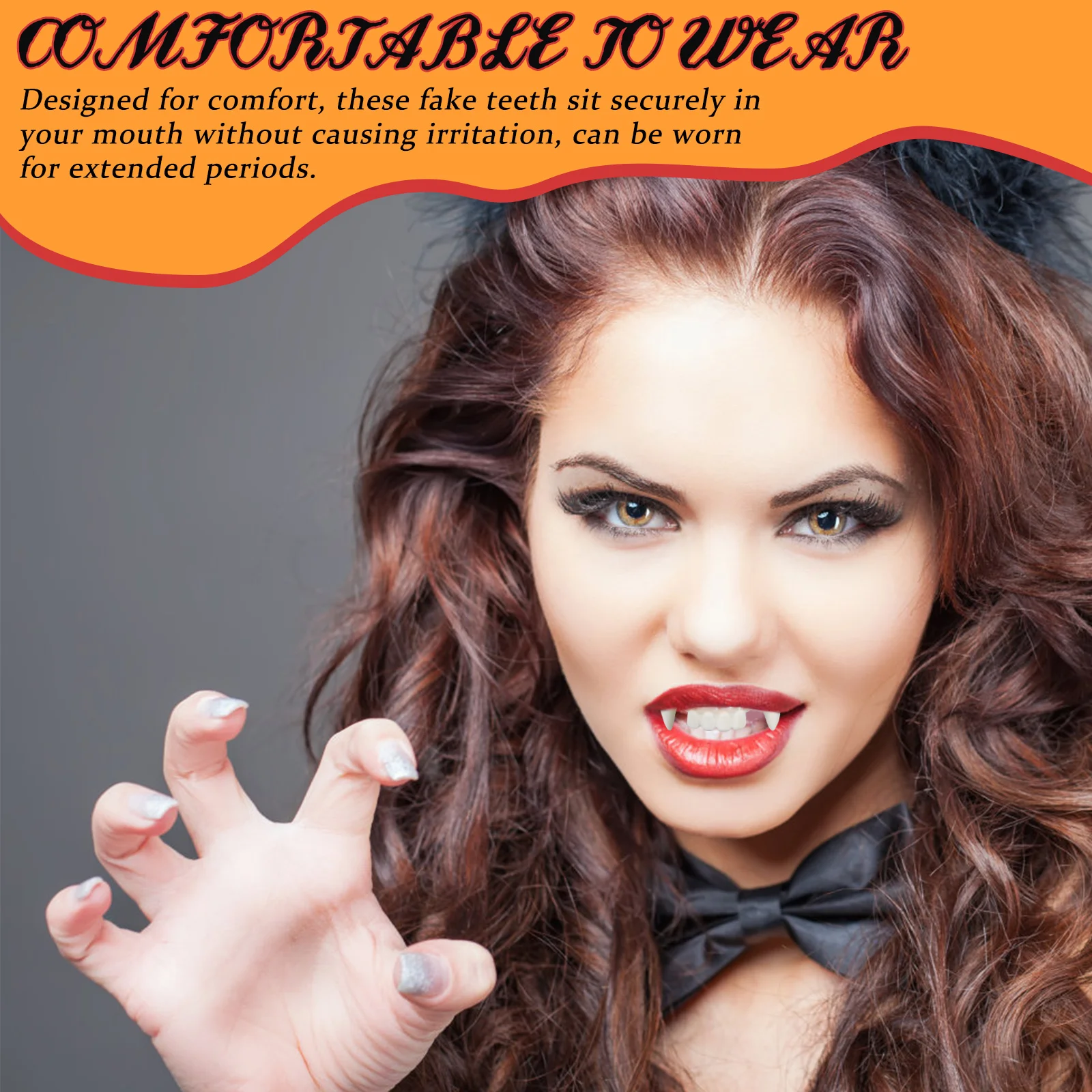12 Uds. De dientes de vampiro falsos para Halloween, disfraz de dientes de broma, colmillos de Cosplay, accesorios decorativos para fiesta, colmillos de vampiro, accesorios para fiesta de Cosplay,