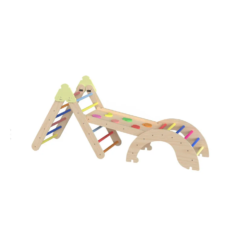 

Обучающие деревянные игрушки Монтессори с фруктами, тренировочная рама для скалолазания, домашние многофункциональные игрушки-слайды для детей, мальчиков и девочек