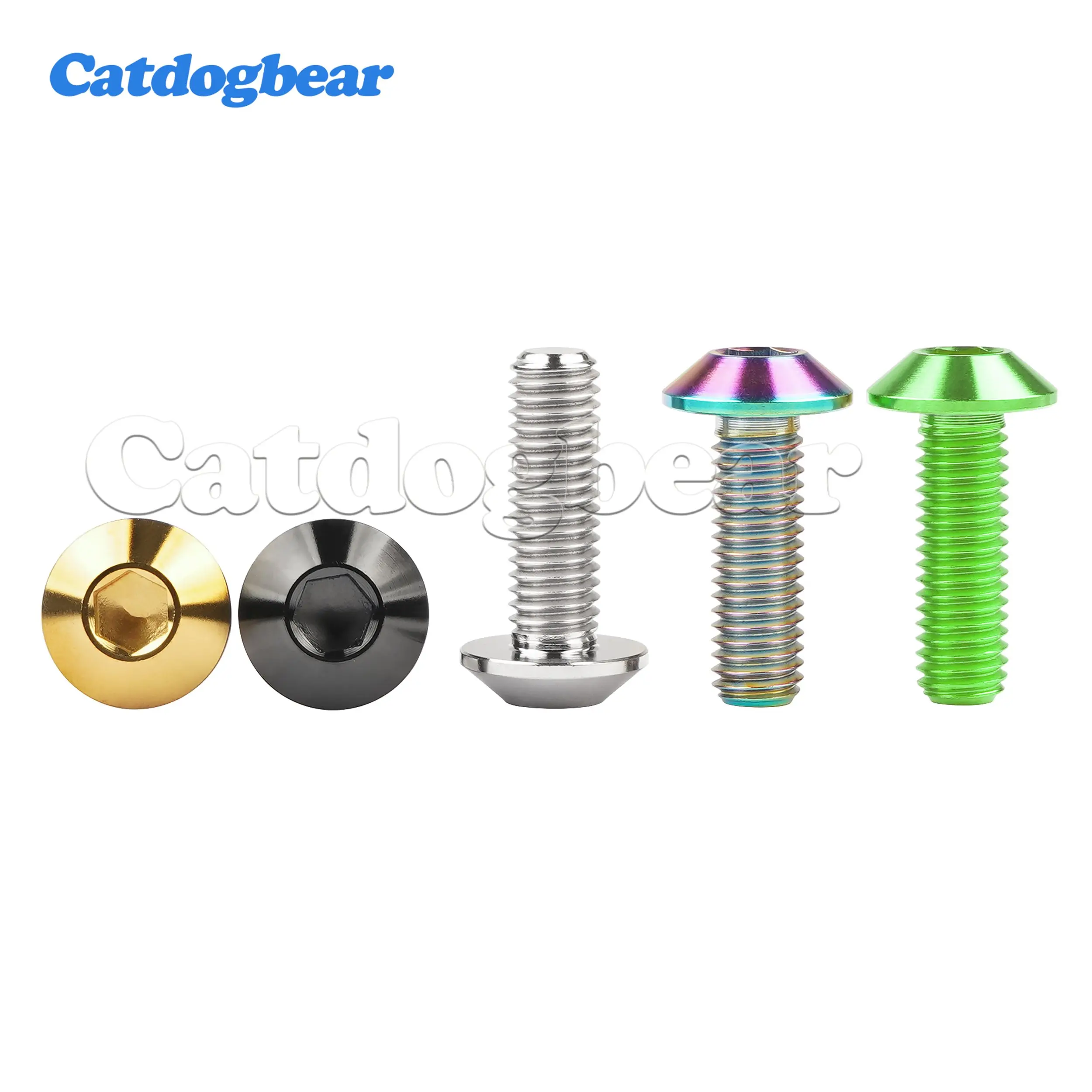 Catdogbear M6x12 15 20 30 35mm M8Titanium Bolts Umbrella Head Screw for Bicycle Motor  Hexagon Socket Screws