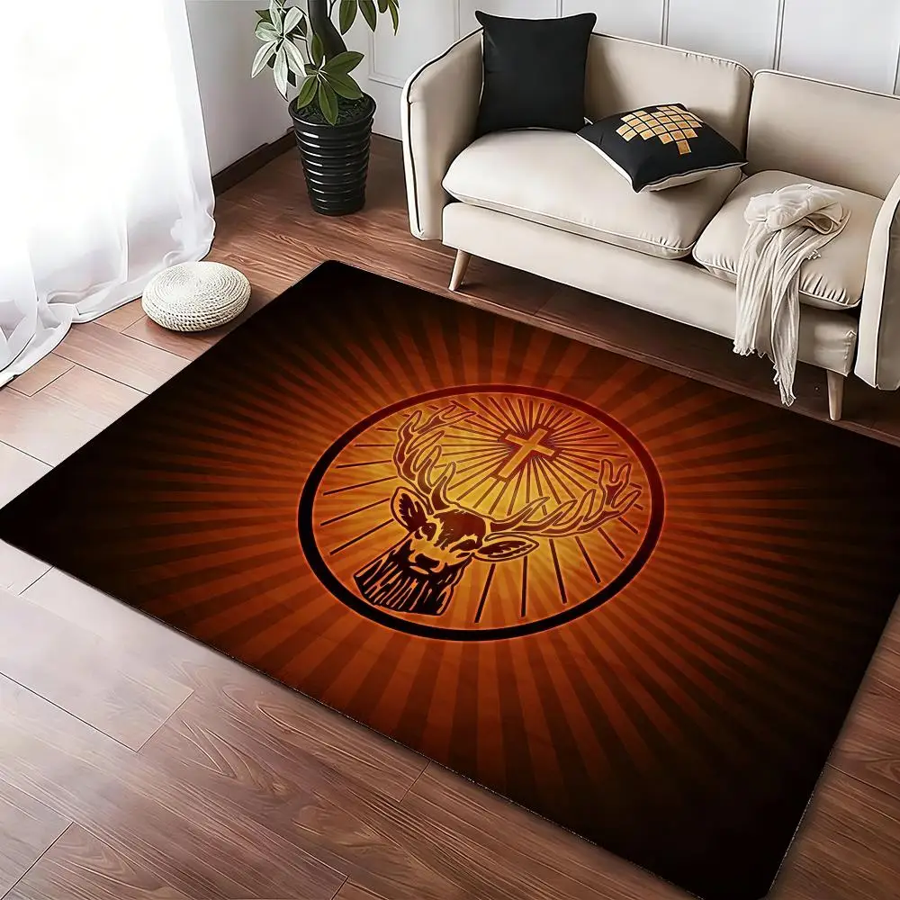 Alfombra de suelo J-Jagermeister de Fashion Drinks, cómoda alfombra antideslizante de franela suave y gruesa para sala de estar, dormitorio, cocina, alfombras decorativas