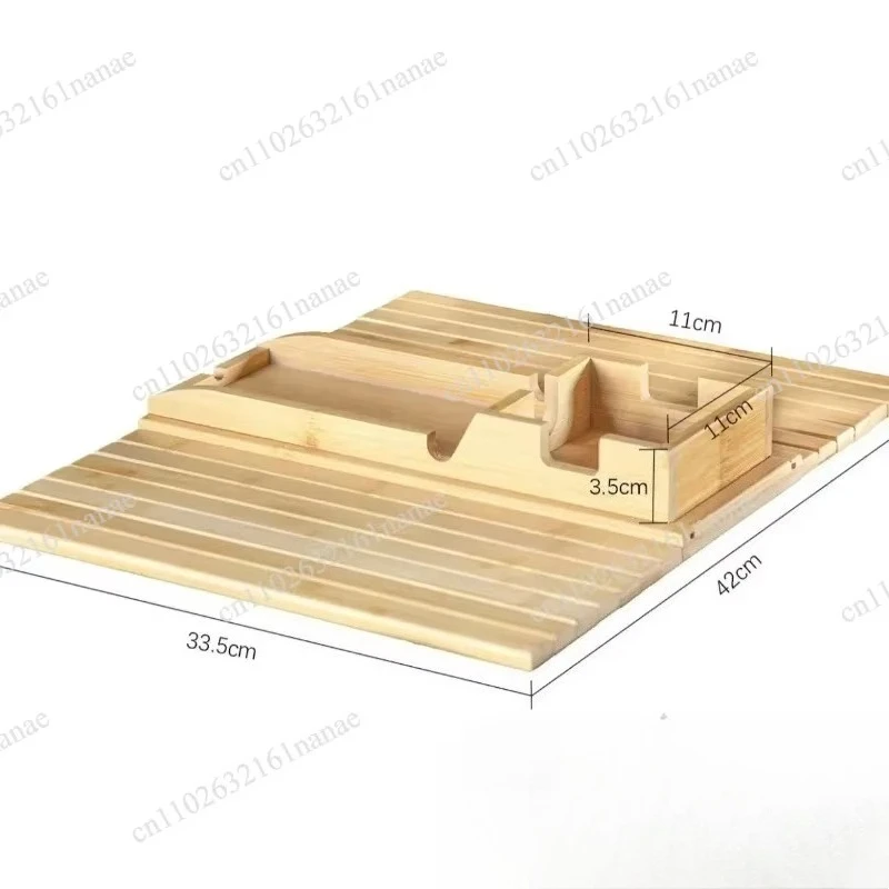 Couch Cup Holder Bamboo Wood Sofa Armrest Tray Foldable Sofa Cup Holder Anti-Slip Couch Arm Cup Holder Sofa Side Storage Tray