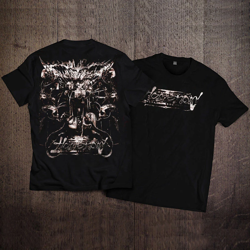 Punk Steampunk Heavy Metal Rock Dark Design Tide Brand Joint Short Sleeve T-shirt Summer Male Couple