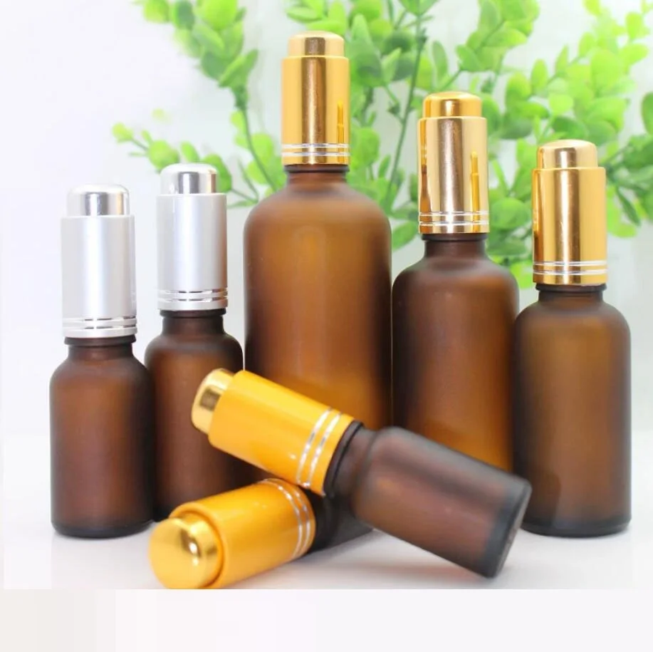 5ml10ml15ml20ml30ml50ml100ml frosted glass bottle dropper lid essential oil sample toner moisture lotion emulsion skin packing