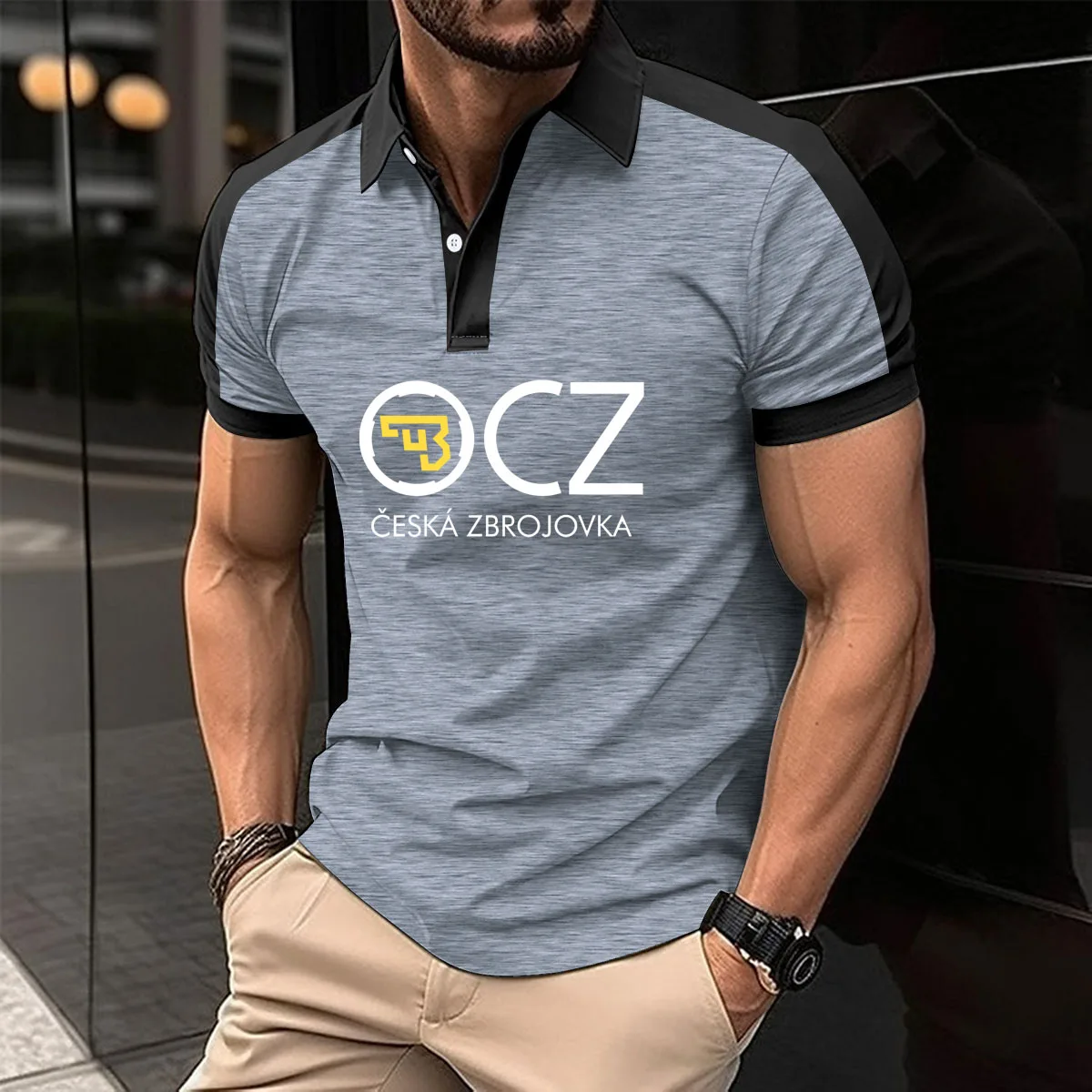 2024 Summer men's POLO shirt CZ Ceska Zbrojovka Czech Firearms cotton business men's golf shirt casual sports short sleeve