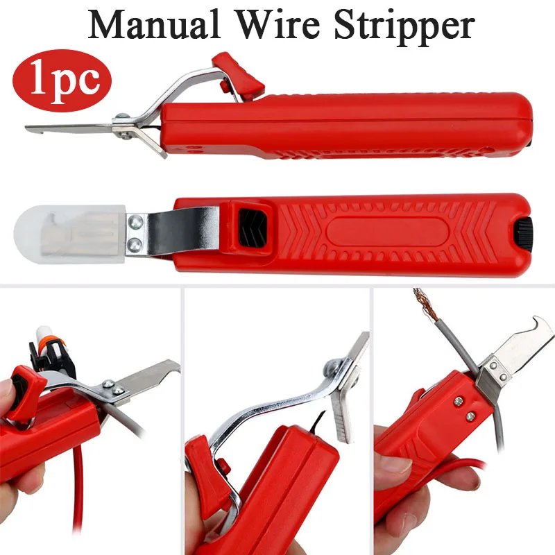 

1pc Wire Stripper Tools 8-28mm Wire & Cable Stripping Knife Ring Cutting With Hook Knife Multifunction Home Industry Hand Tool