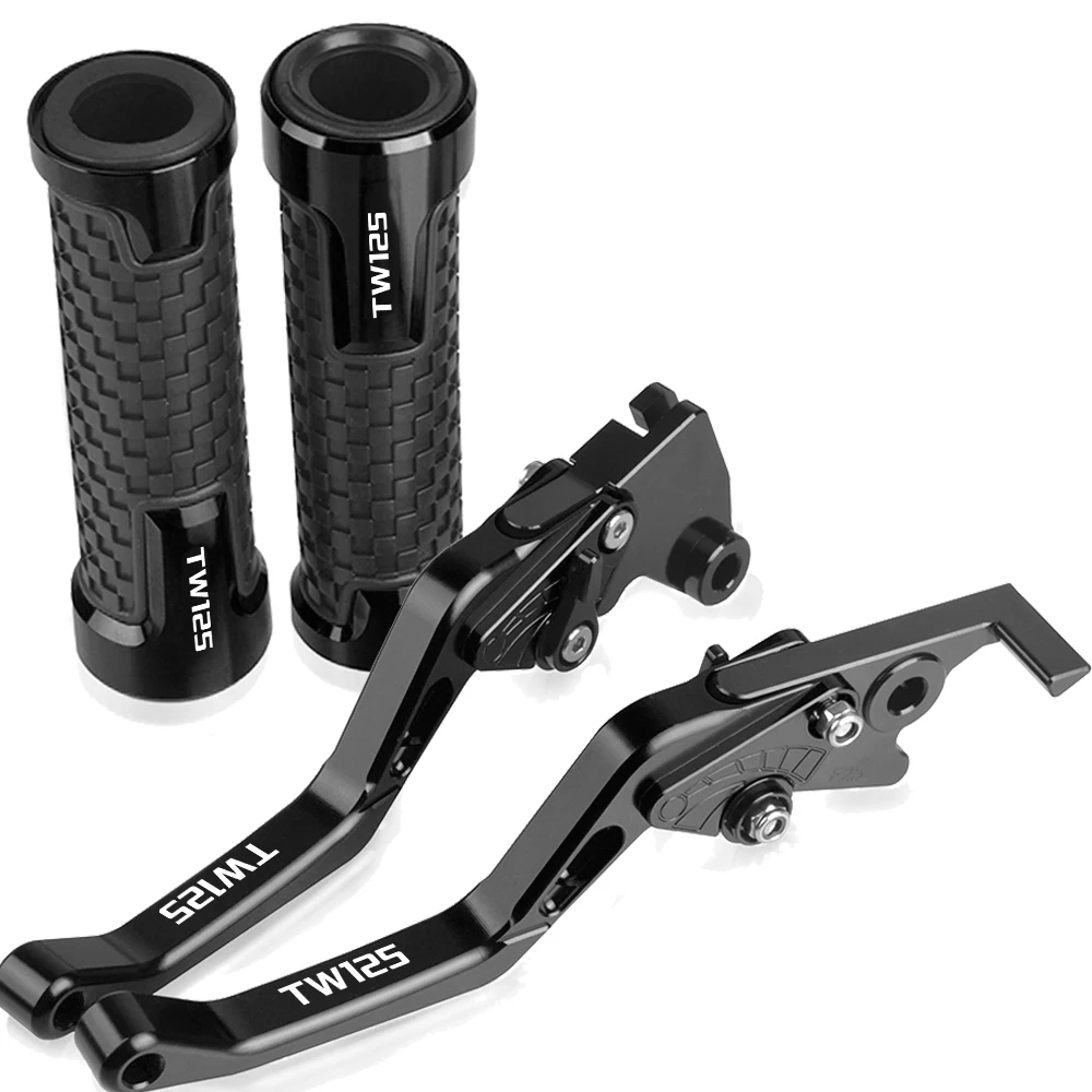 

Motorcycle Handlebar Grips Handle Hand Short Brake Clutch Levers For Yamaha TW125 TW 125 1999-2004 2003 2002 2001 2000