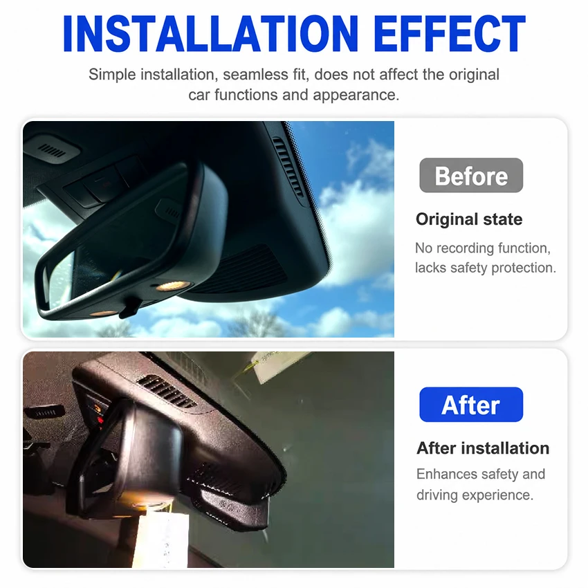 Car DVR Dash Cam Full HD Night Vision G‑Sensor Loop Recording Vehicle Driving Video Recorder  For Mercedes‑Benz GLA 2016‑2019