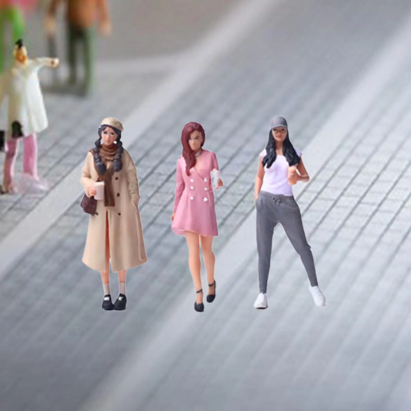 Mini Model Diorama Tiny Photography Props Realistic Girls Figurines for Girl Room Decoration