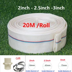 2'' 2.5'' 3'' Water Hose Garden Irrigation Watering Hose Antifreeze Canvas Fire-Protection Hose 20M/roll