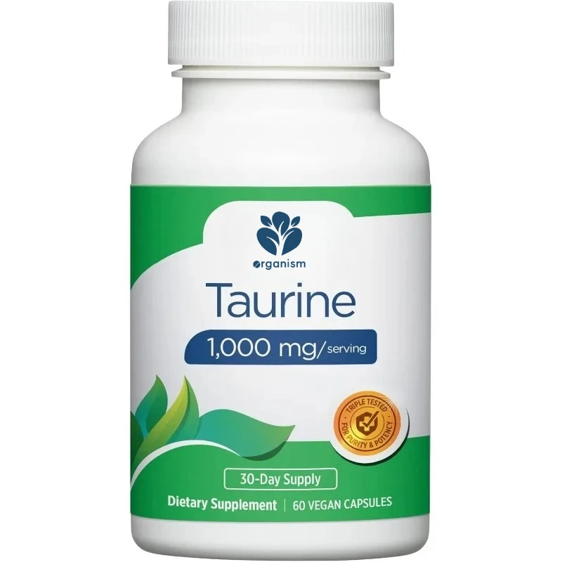 

Доплата Taurine -1000 мг/порция | 60 капсул веганских капсул для ежедневной поддержки здоровья.