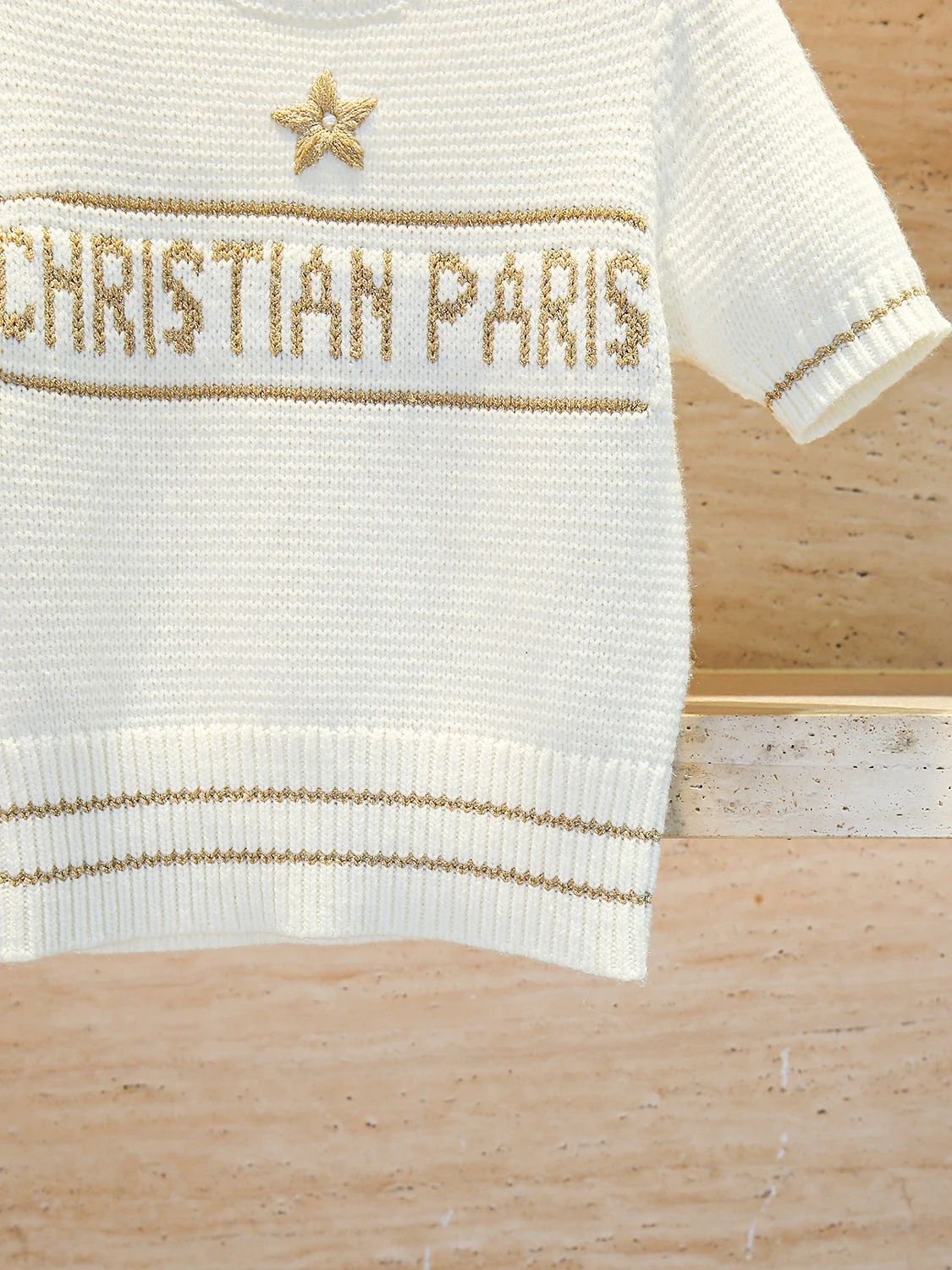 Zoete en zachte gebreide top met letterborduurwerk Dames T-shirt Woon-werkverkeer Sle ort Sve rond Ne Basic Faion Herfstkleding