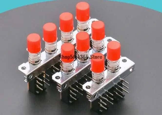 

AN Electric Fan Speed Control Switch with Sound System -2/3/4/5 Row 6-Pin Interlock, Direct Power Key, PBS Piano Key Switch 2pcs