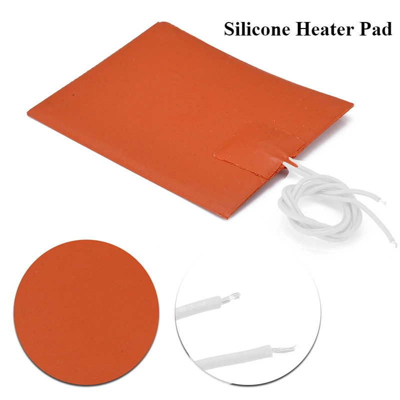 

5V/12V/24V/220V Electric Heating Pad 0.4W Silicone Mats Waterproof Universal Engine Heater Car Oil Pan Square Rubber Heater Pads