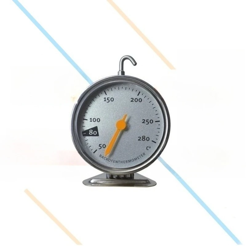 Stainless Steel Oven Thermometer Large Dial 50-280℃ Baking BBQ Cooking Meat Food Temperature Measurement Stand for Household