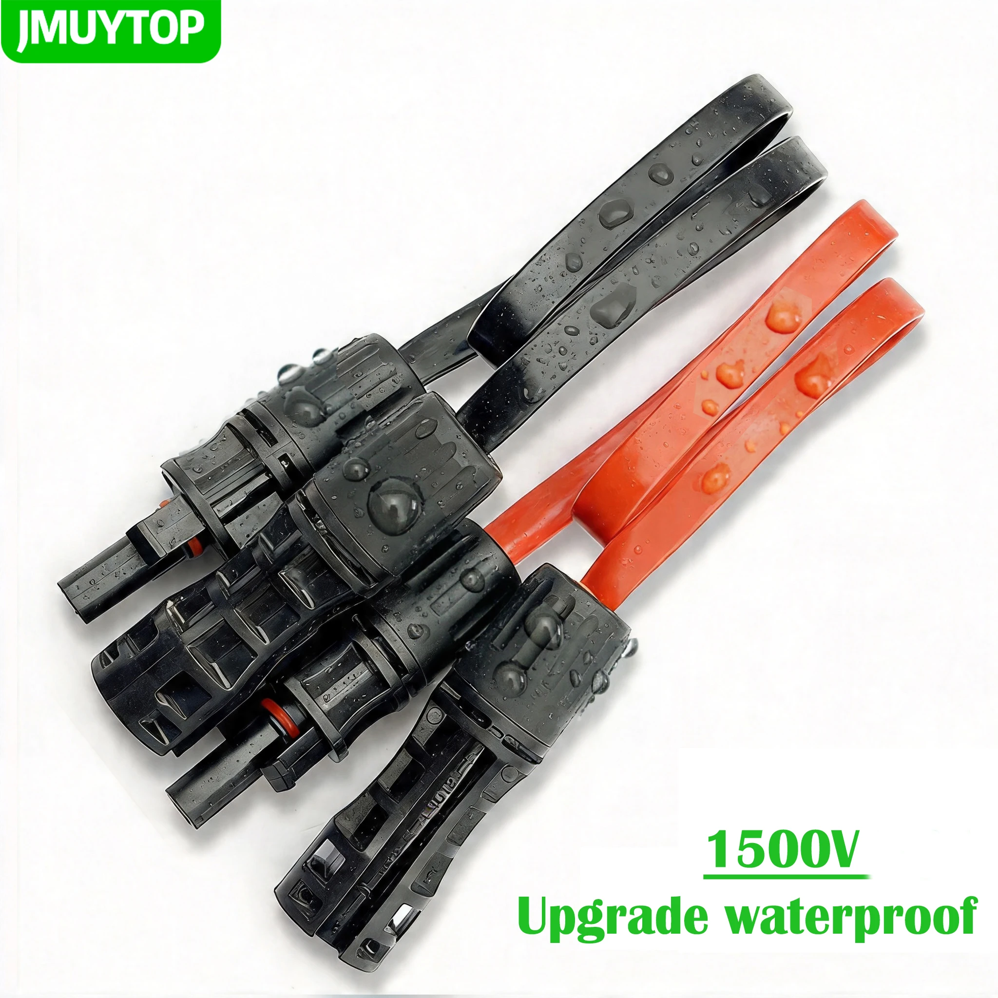 JMUYTOP 30cm-30m Extra Long 6mm2 MC-4 Flat Cable 1500V Waterproof 10AWG Extension Cable for Balcony Window Solar System