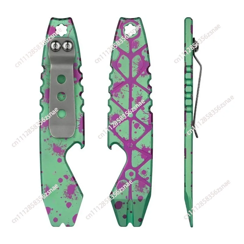 OKnife Otacle 2 mini titanium natural color/retro zombie green titanium multi-function crowbar/stick