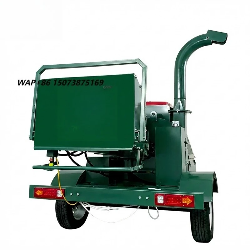 50HP Wood Chipper Shredder Mobile Wood Shredder Heavy Duty Log Processing Machine for Firewood