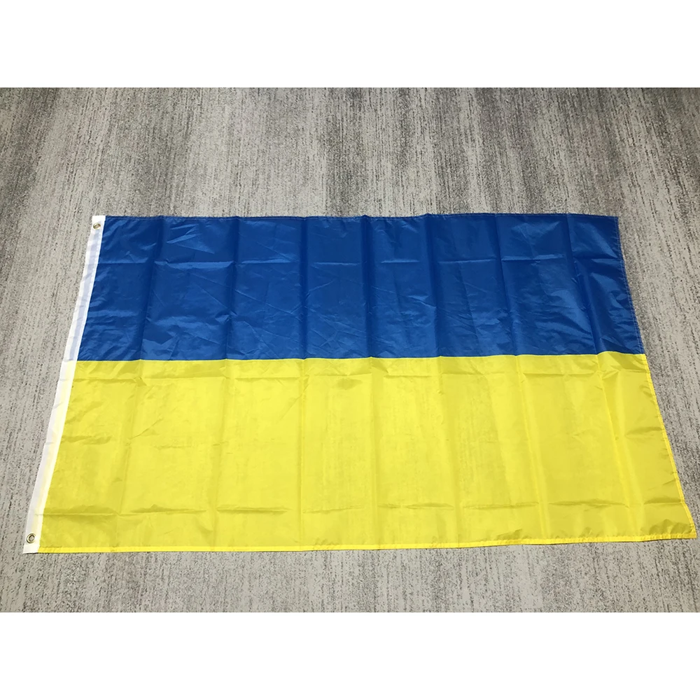 Superonezxz flaga ukrainy Flaga 90 x 150 cm poliester Ukraina Flaga narodowa wisząca Flaga bez masztu Dekoracja domu flaga baner