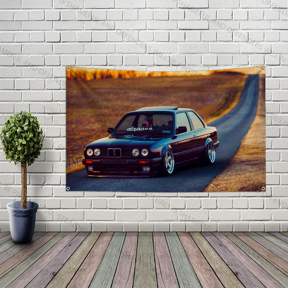 Blue R-Red Car E-E30 Flag Large Size Shop Art Promotion Advertising Booth Flag Hanging Banners