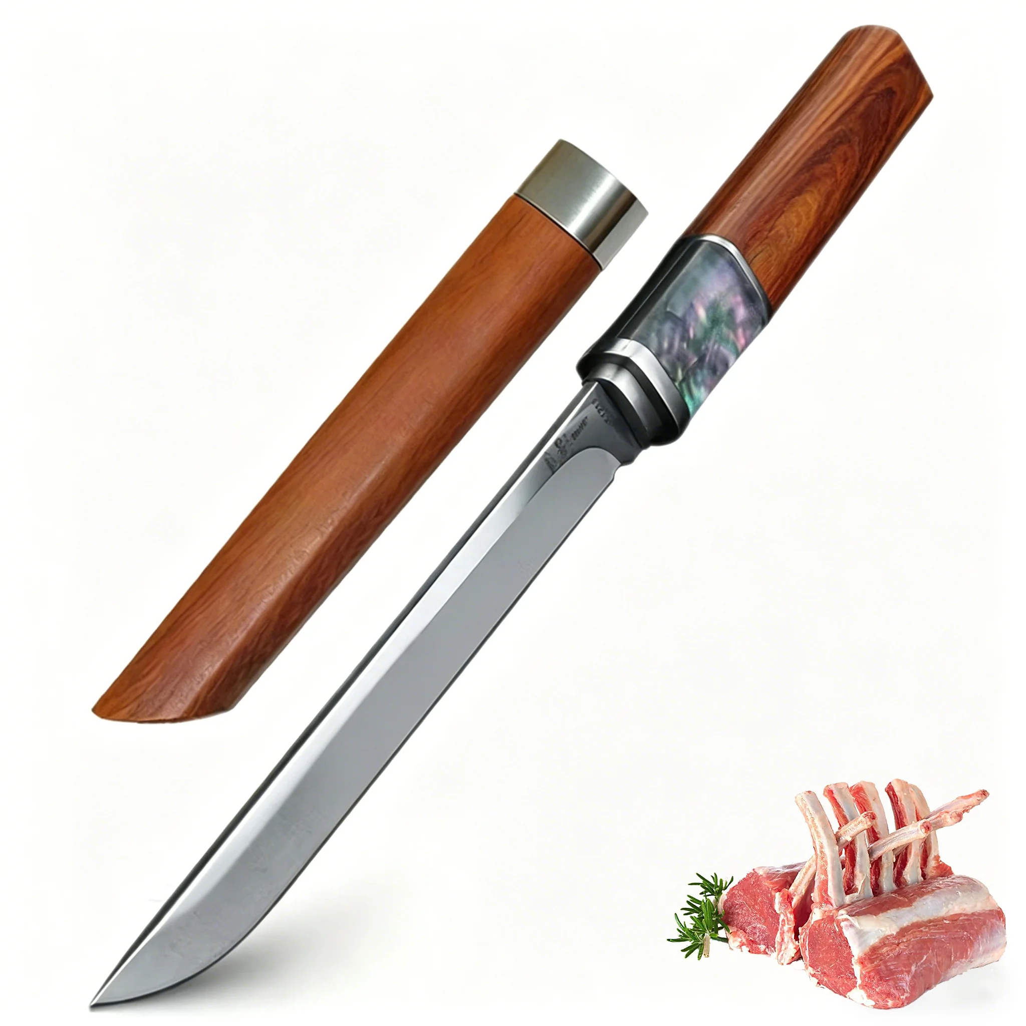 Japanese-Style Kitchen Knife Non-Slip Handle Sharp Stainless Steel Knife Suitable for Cutting Meat and Vegetables in the Kitchen