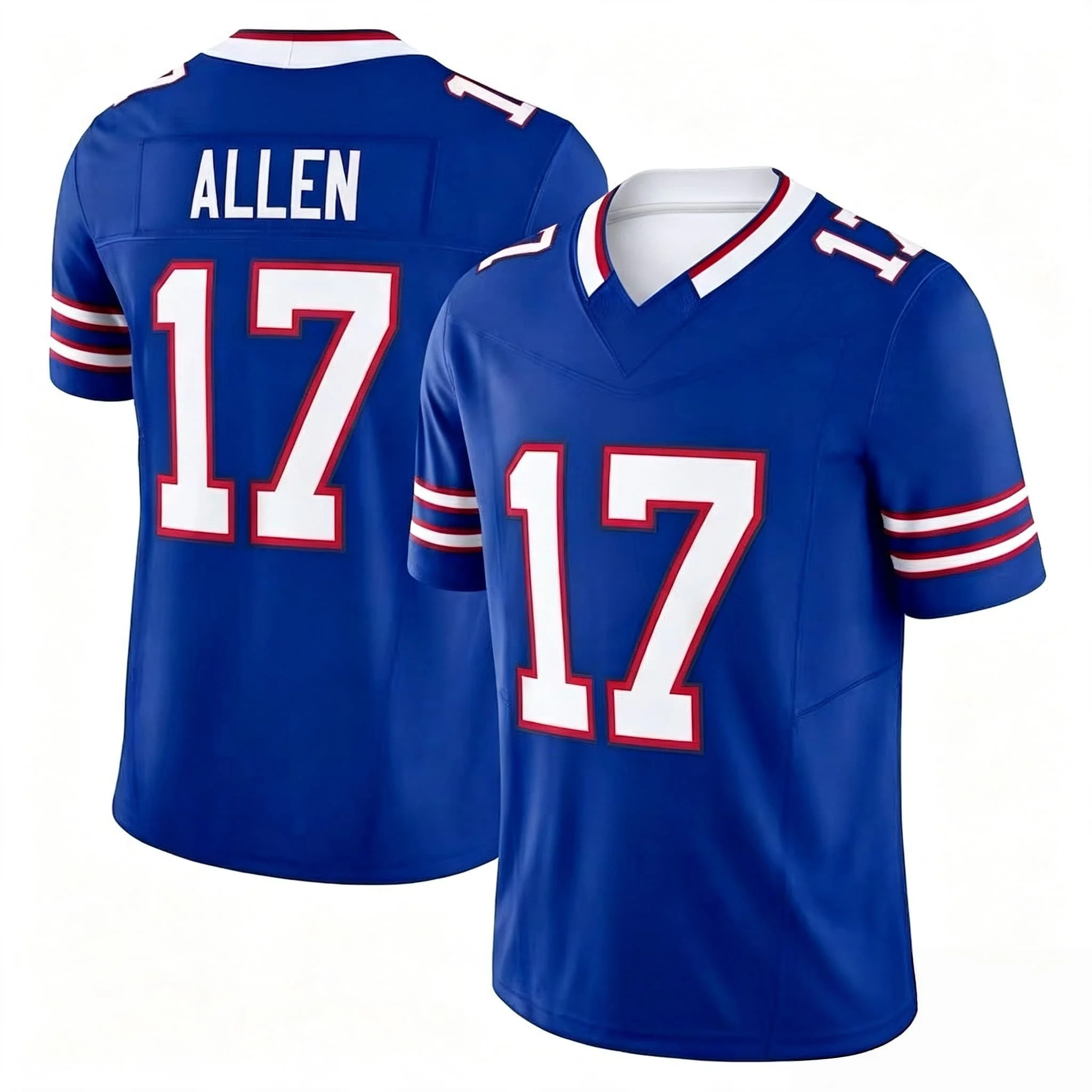2026 Bills Josh Allen 17 # Fußballtrikot, 3D-Druck Rugbytrikot, Herren Sommer-Trainings-Atmungsaktives Schnelltrocknendes Trikot – Detail 6