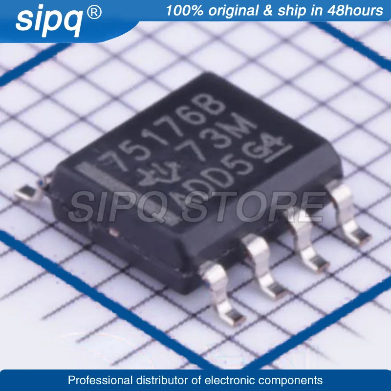 10PCS/LOT SN75176BDR SN75176 SOP-8 Marking:5176B Brand New and Original In Stock Authentic Product