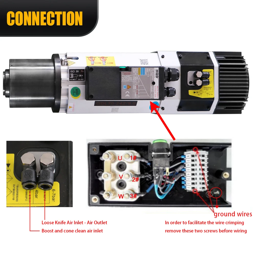 9.0KW ATC محرك المغزل المبرد بالهواء 400-800 هرتز 4 القطب 220 فولت 380 فولت أداة أوتوماتيكية تغيير الخشب العمل المغزل المحرك ISO30 أداة حامل #4