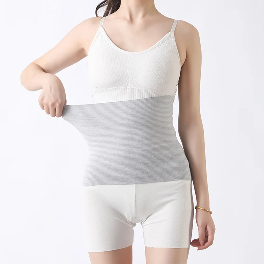 Women'S Solid Color Spring/Summer Thin Velvet Knitted Warm And Cold Resistant Stomach And Abdominal Belt