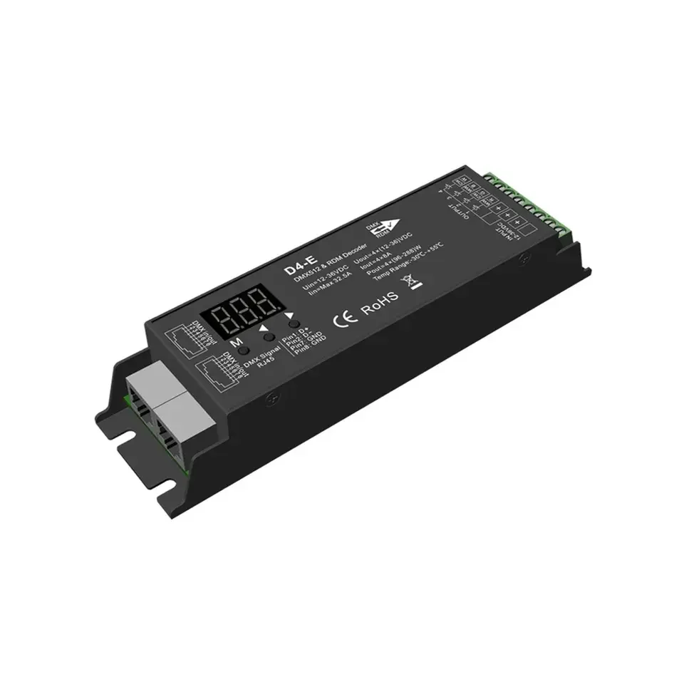 Skydance DMX Decoder Numeric D4 D4-E D4-P D4-XE D5 D12 D24 D12A RF Control /Din Rail/Multiple Dimmer PWM For LED Strip Lights