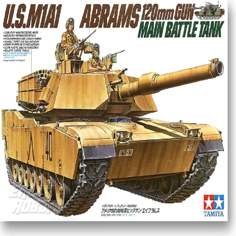 

Tamiya 35156 1/35 U.S.M1A1 ABRAMS 120mm Gun Main Battle Tank Assembly Model Building Kits Hobby Plastic Toys For Adults DIY