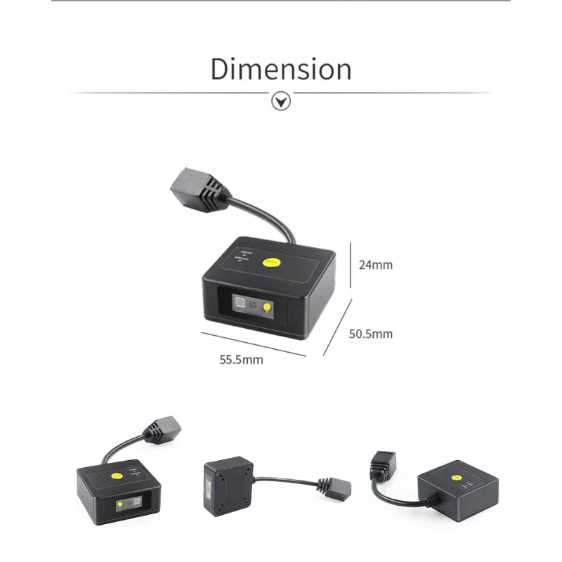 USB/RS232/TTL1 megapixel embedded QR code Fixed installation bar code scanner module pipeline small bar code metal WP2600