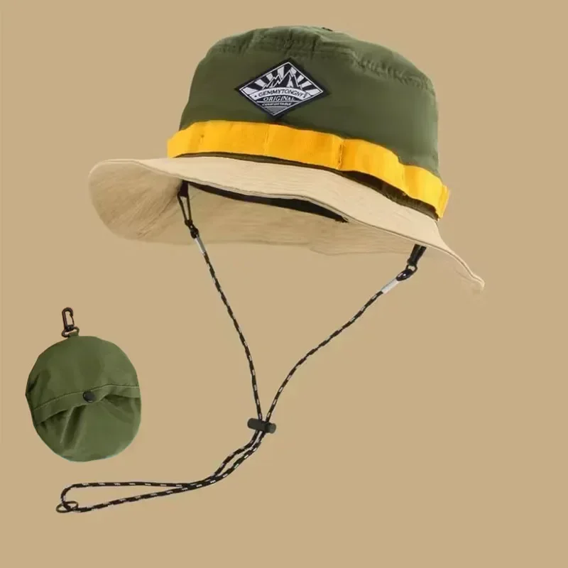 Cappello da pescatore impacchettabile giapponese ad asciugatura rapida cappello da pescatore da donna estivo da sole borsa da alpinismo per il tempo libero visiera da vacanza cappello da bacino