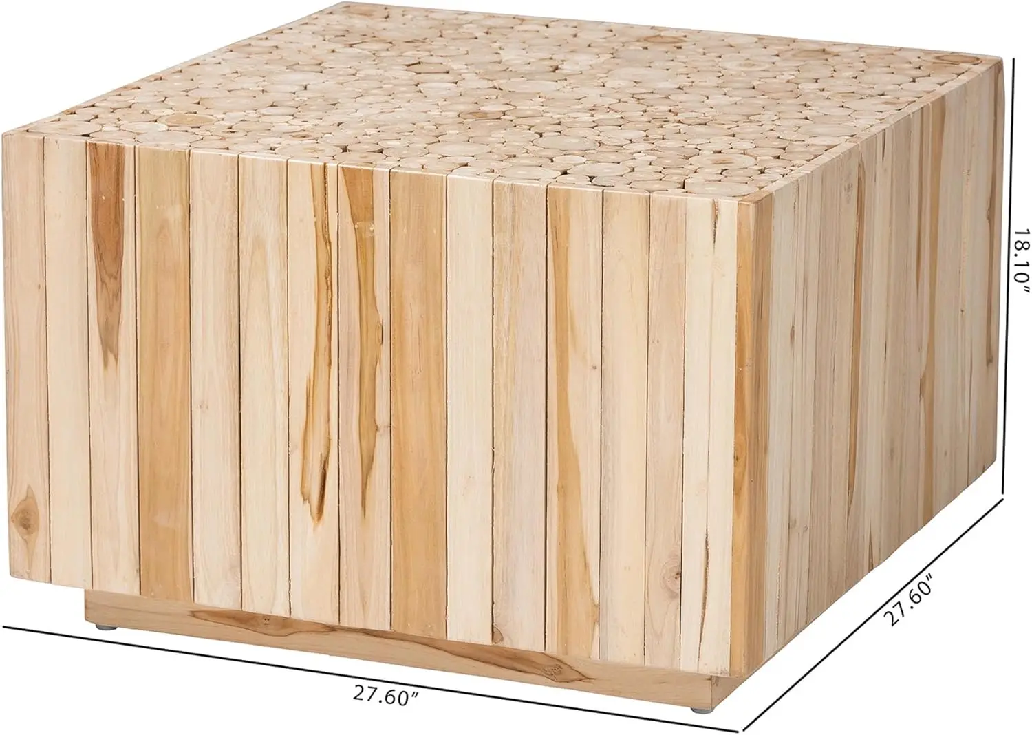 Mesa de centro Augusta de madera de teca natural