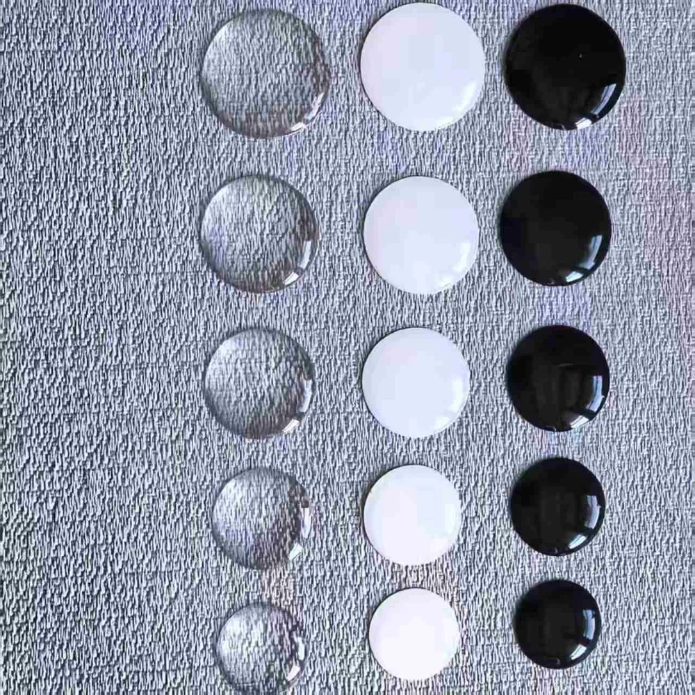 Resin Epoxy 10mm 11mm 12mm 13mm 14mm Round White Black Transparent Sticker For Xhorse KD KEYDIY Car Key Remote Shell Case Fob