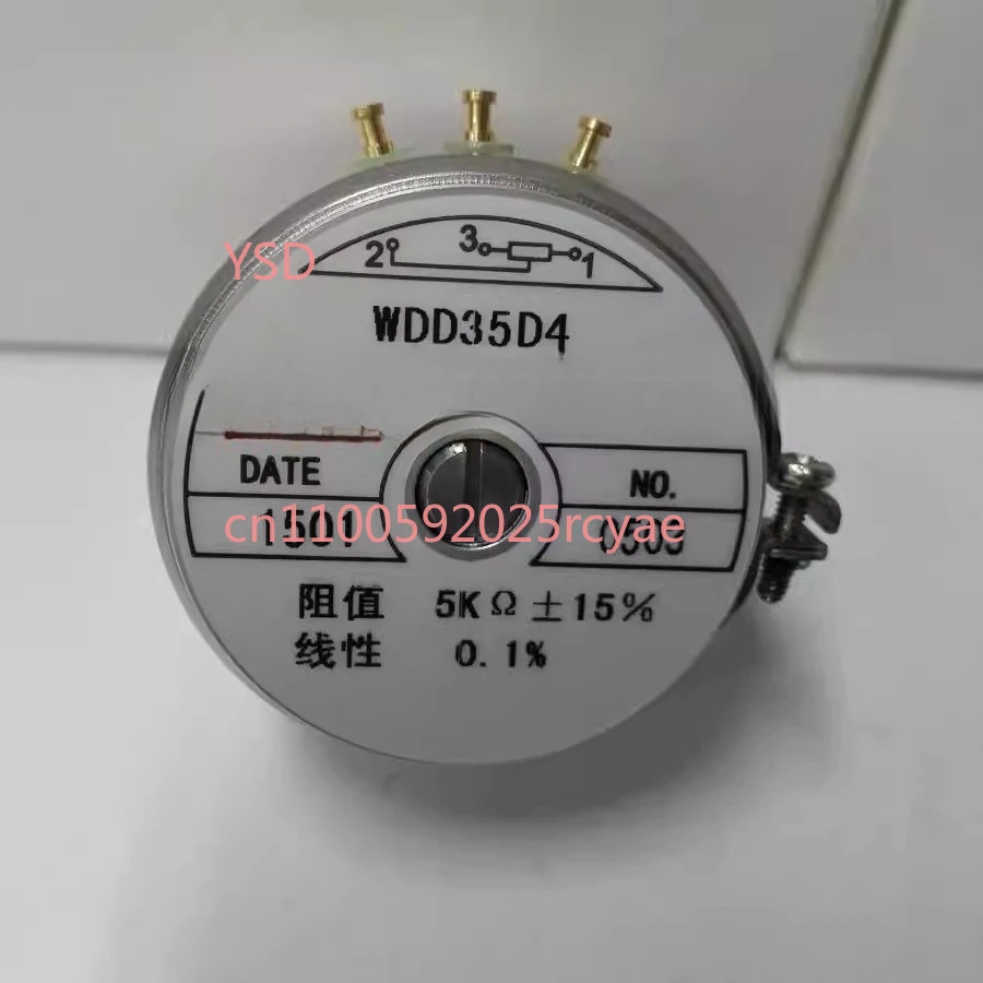 WDD35D-4 WDD35D4 Precision Conductive Plastic Potentiometer 0.5% Angular Displacement Sensor 1K2K5K10K