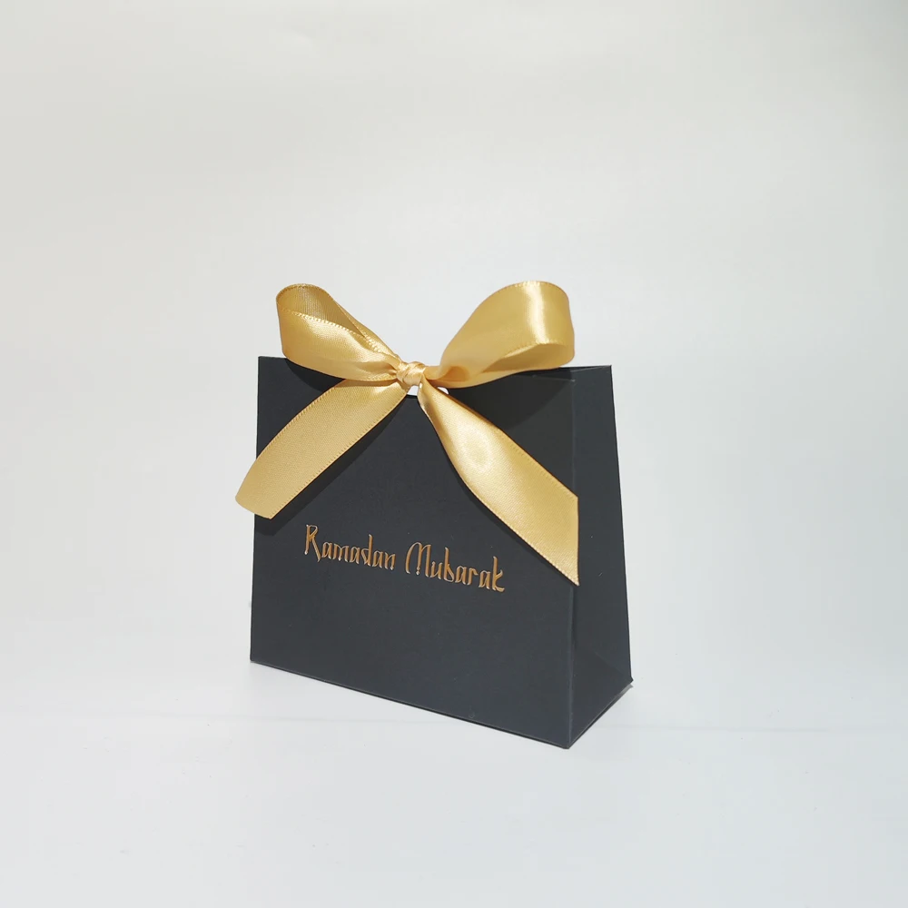 

Gildingprocess Ramadan Mubarak Candy Box Set Black Eid Mubarak Paper Gift BagParty Favor Gift Box Muslim Islamic Party Supplies