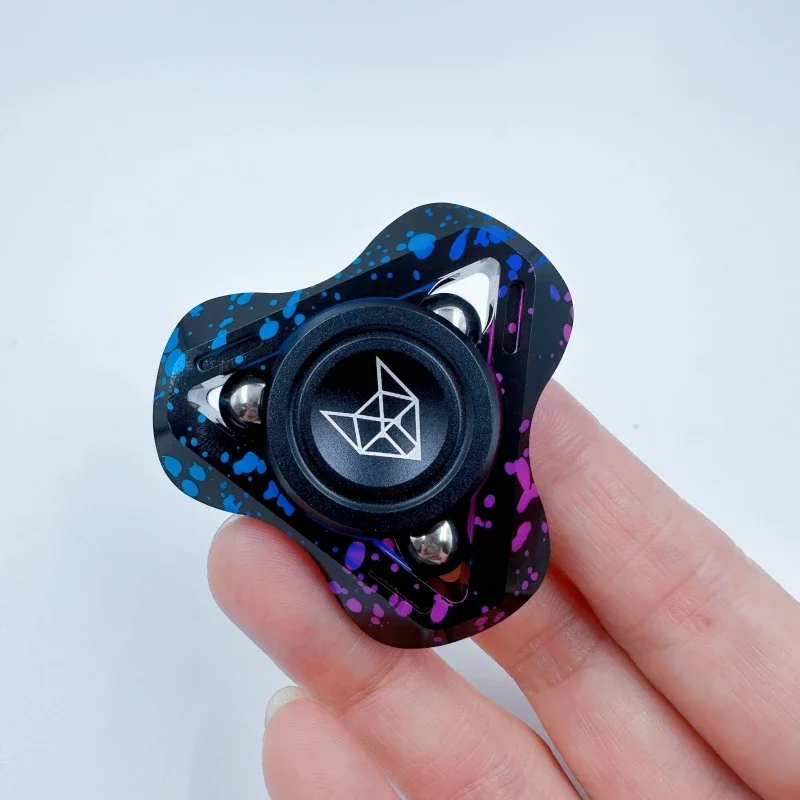 Adulto e crianças brinquedo fidget espírito raposa metal spinner portátil tamanho de bolso ajuda com estresse tdah e hábitos nervosos