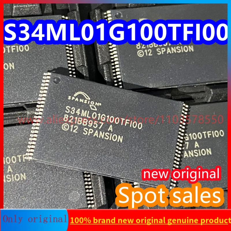 

10 шт., S34ML01G100TFI00, новый оригинальный S34ML01G100TF100, флэш-память, чип 128 МБ посылка TSOP48 S34ML01G100TFI000