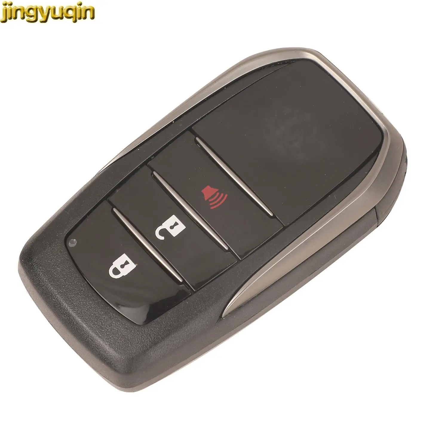 Jingyuqin 3 Buttons Smart Car Key Fob Shell For Toyota LAND CRUISER Highlander Rav4 Prado Remote Keyless Entry