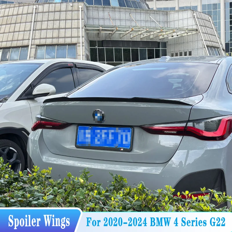 

For 2020-2024 BMW 4 Series G22 Sedan Rear Trunk Lip Spoiler Tail Wings High Quality ABS Material Car Tuning Body Kit Accessories