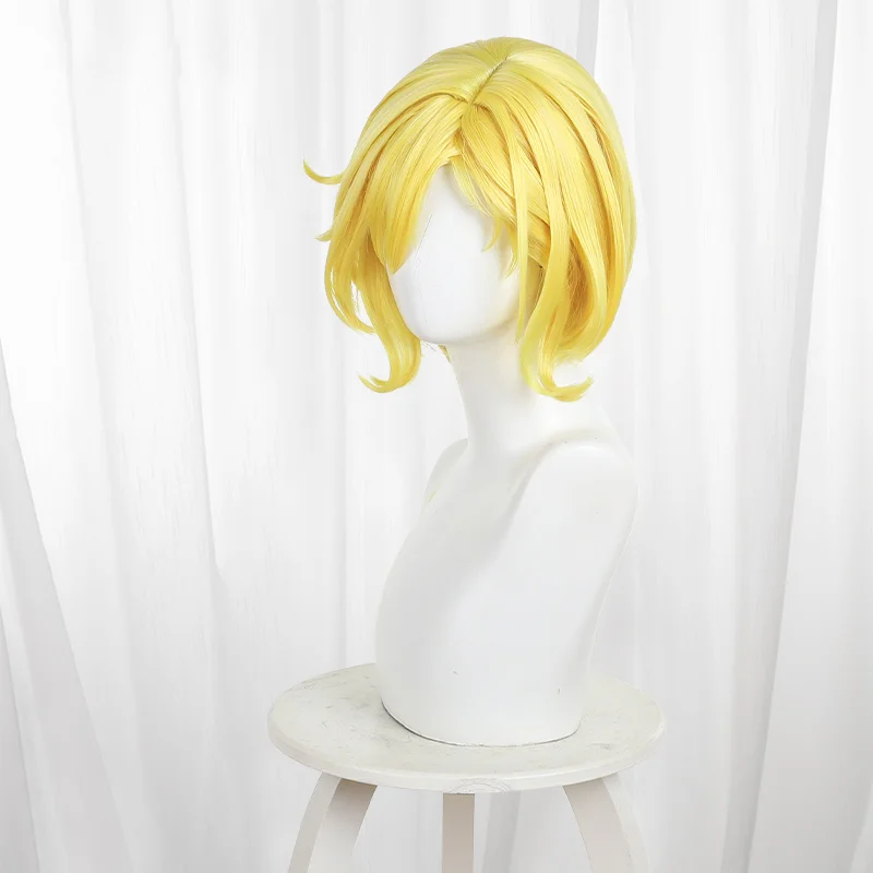 Jogo setsu peruca cosplay curto encaracolado loiro anime personagem cabelo para comicon festa adulto mulheres homens