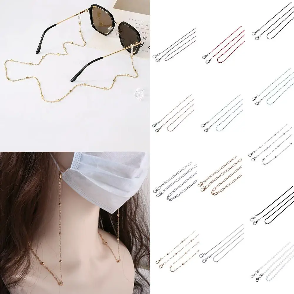 

Lanyard Neck Straps Anti-lost Men Metal For Women Face Mask Necklace Pearl Chain Reading Glasses Chain Mask Cord Holders