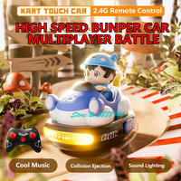 Multiplayer Competition Cartoon Style MINI Electric Remote Control Bumper Car 2.4G Lighting Cool Music Ejection Collision RC Car