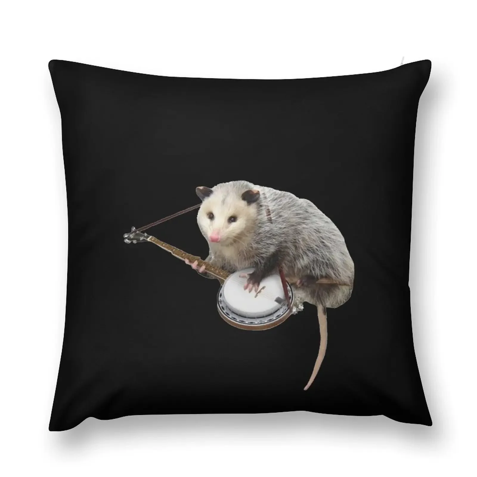 

Opossum Playing Banjo Throw Pillow Sofa Pillow Cover Cushion Cover Luxury pillow cover luxury