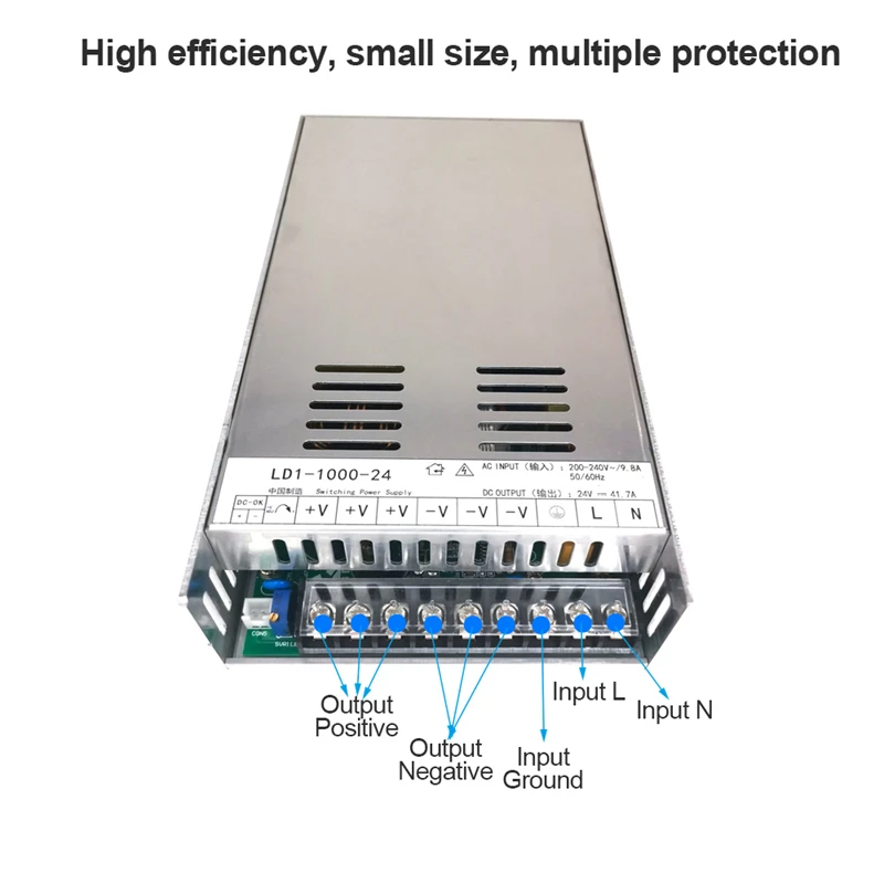 Free Shipping 1000W Small Size Switching Power Supply DC 24V 36V 48V Power Supply Source Adapter SMPS LED Strip Light LD1-1000