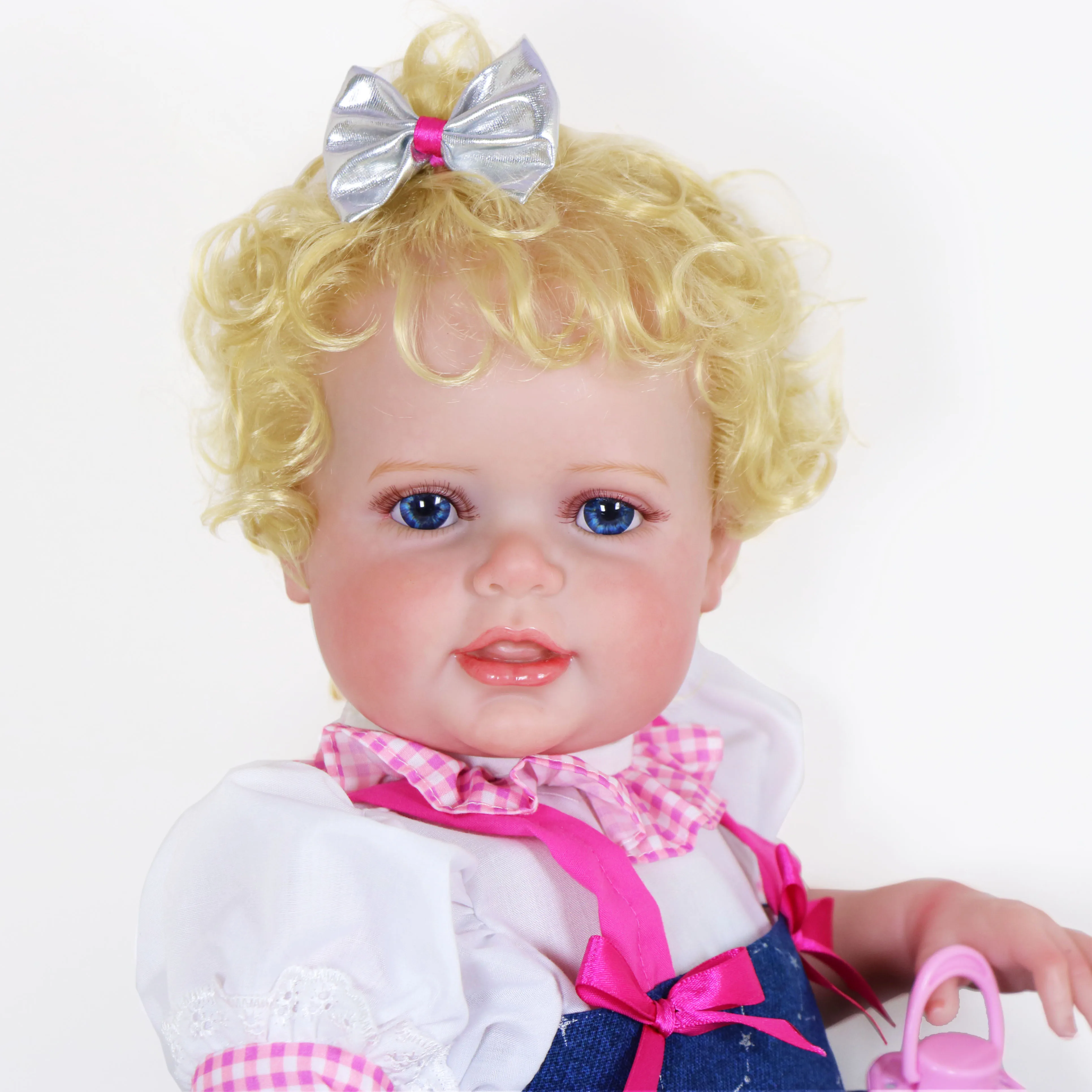 WAWA-HAOKEAI 21 inch Toddler Dolls Galaxia Girl with 3D Painted Skin Visible Veins and Rooted Blond Hair and Blue Eyes